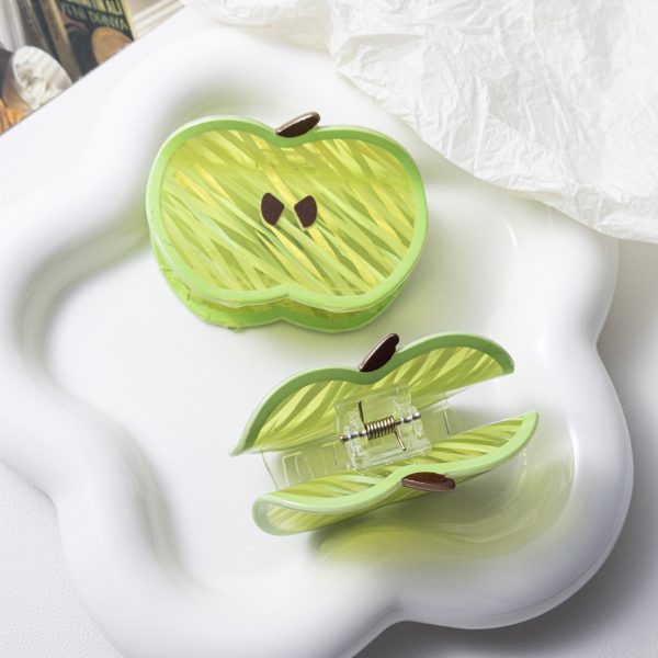 Cute Green Apple Claw Clip