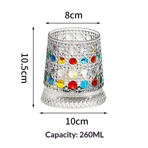 Painted Stress-Relief Rotating Whiskey Glass