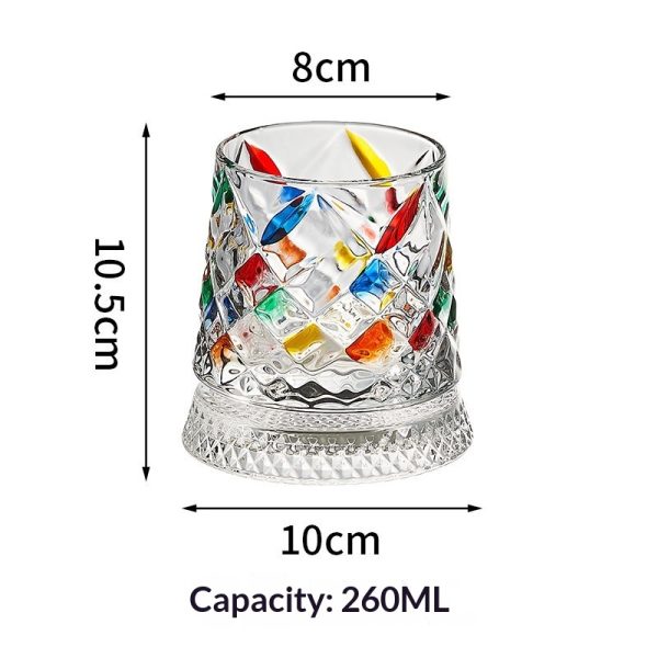 Painted Stress-Relief Rotating Whiskey Glass