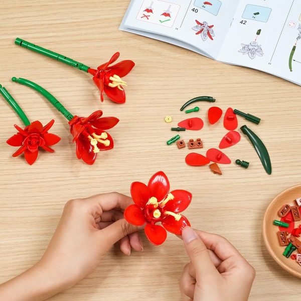 Amaryllis Flower Building Block Set – 503 Pieces