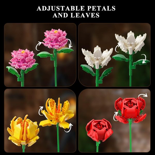 Botanical Flower Collection Building Block Set
