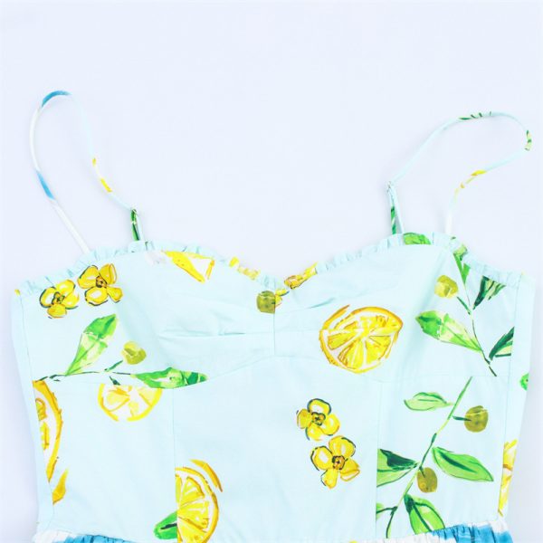 Women's Clothing Lemon Printing Dress