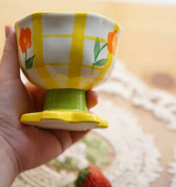 Flower Ceramic Goblet