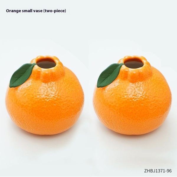 Orange Ceramic Mini Vase