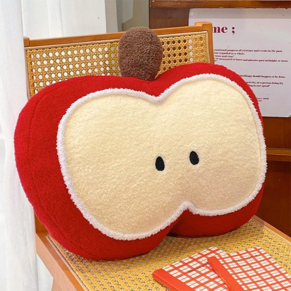Fruit-Apple Shaped Lumbar Support Cushion for Kids and Adults