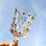 Colorful Dots Pressed Thickened Creative Wine Glass