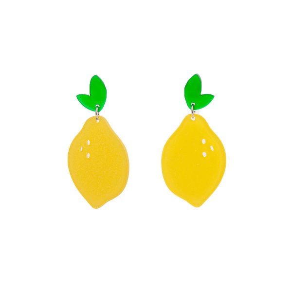 Women's Summer Acrylic Cute Lemon Earrings
