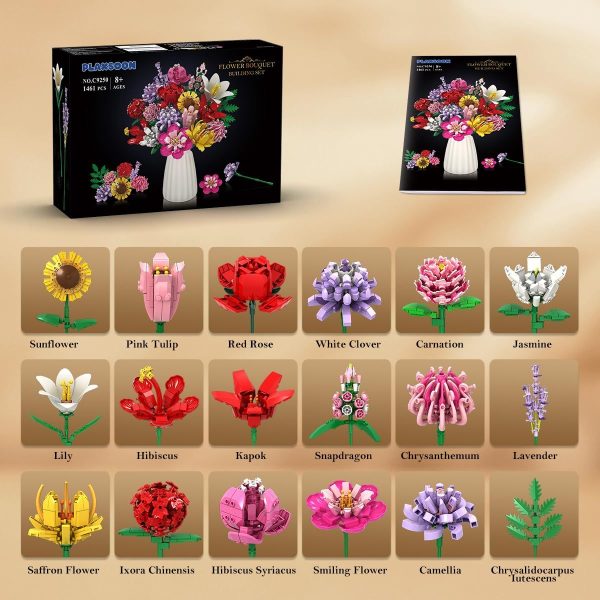 Botanical Flower Collection Building Block Set