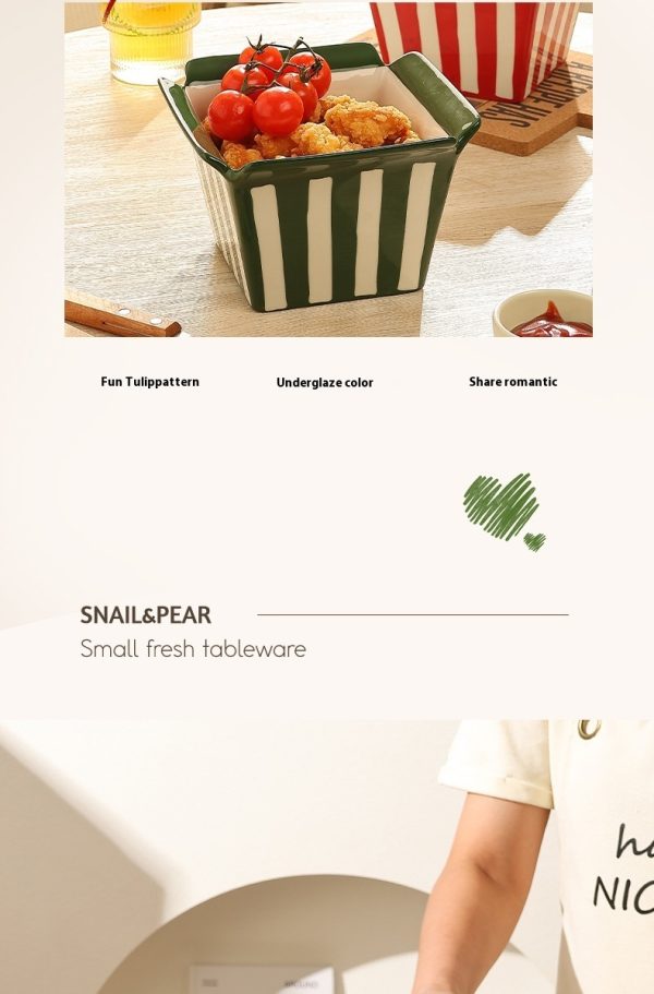 Fries-Shape Popcorn Bowl