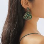 Handmade Christmas Tree Earrings