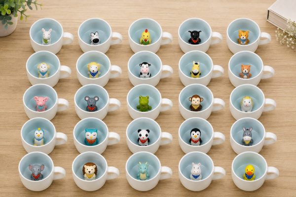 Animal cup in ceramic 3D cup