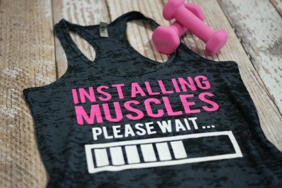 Installing Muscles Women's Workout Tank Top