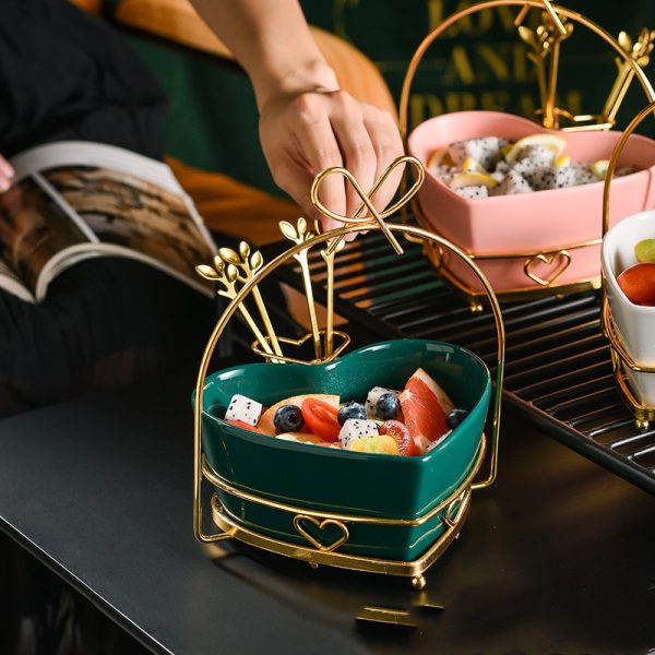 Heart-Shaped Fruit Bowl Set
