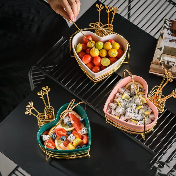 Heart-Shaped Fruit Bowl Set