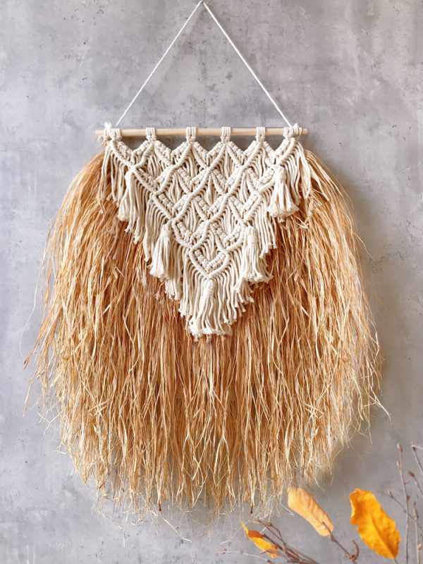 Boho Raffia Woven Wall Hanging