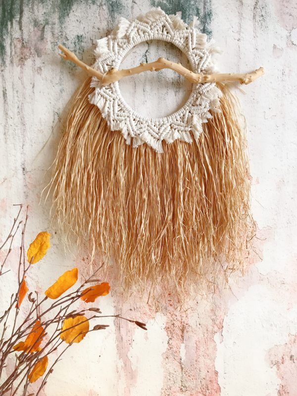 Boho Raffia Woven Wall Hanging