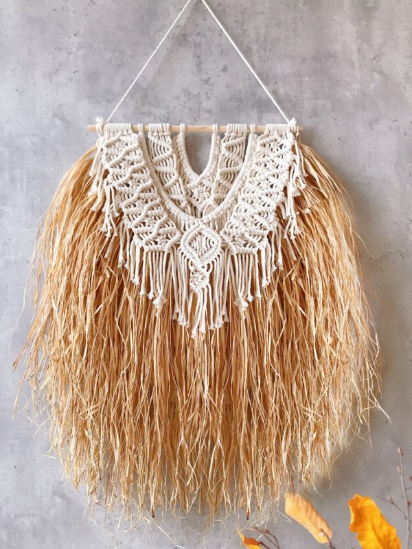 Boho Raffia Woven Wall Hanging