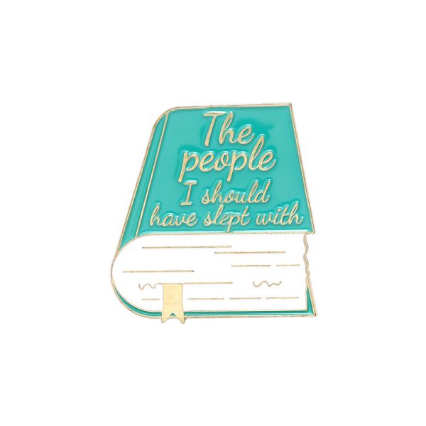 Book & Letter Charm Brooch