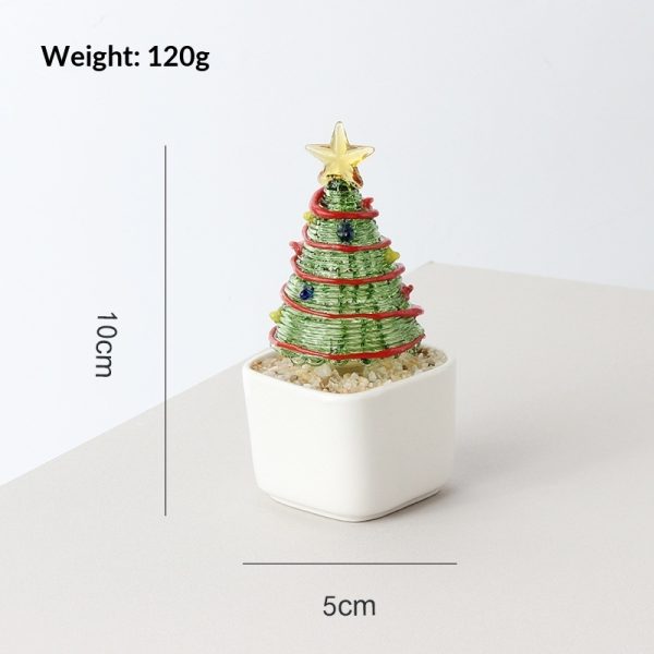 Glass Christmas Tree Desktop Decoration
