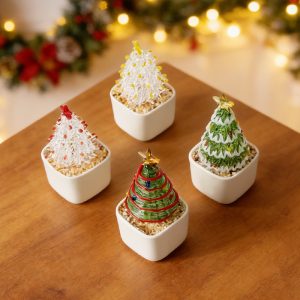 Glass Christmas Tree Desktop Decoration