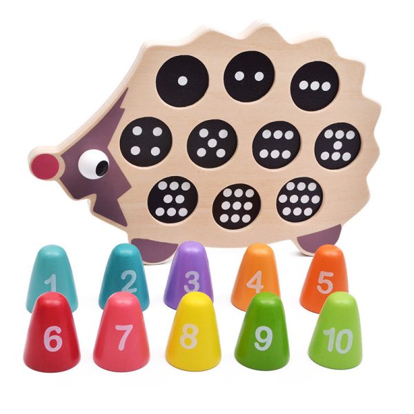 Wooden Hedgehog Number Matching Toy