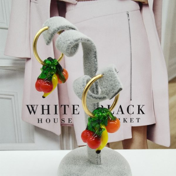 Banana & Cherry Fruit Earrings