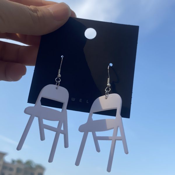 Colourful Acrylic Chair Earrings & Necklace