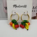 Banana & Cherry Fruit Earrings