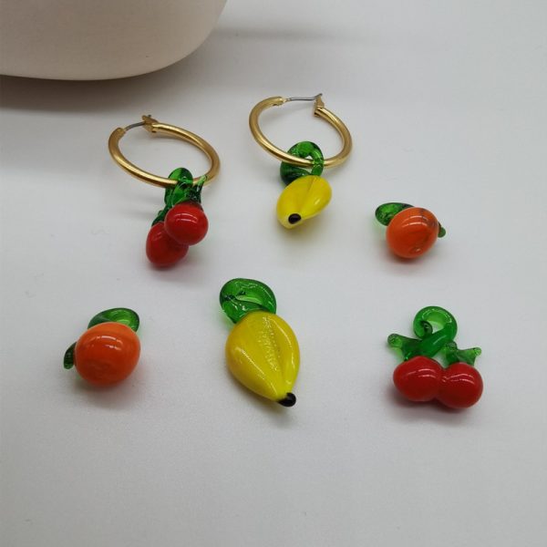Banana & Cherry Fruit Earrings