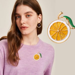 Lemon Fruit Brooch