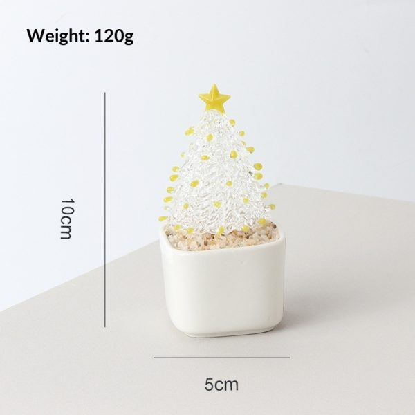 Glass Christmas Tree Desktop Decoration