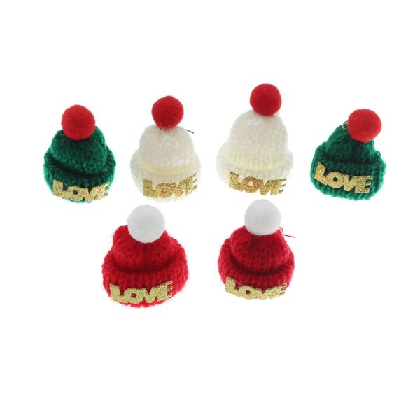 Cute Knitted Christmas Hat Earrings