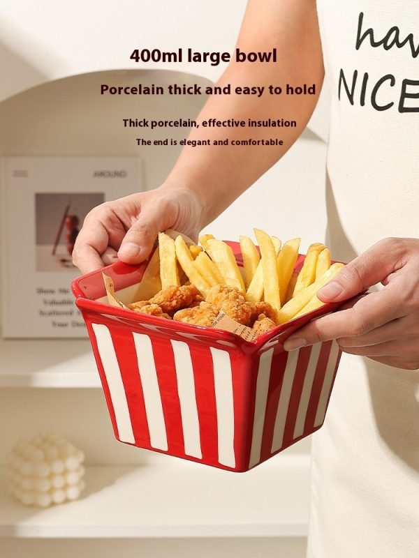 Fries-Shape Popcorn Bowl