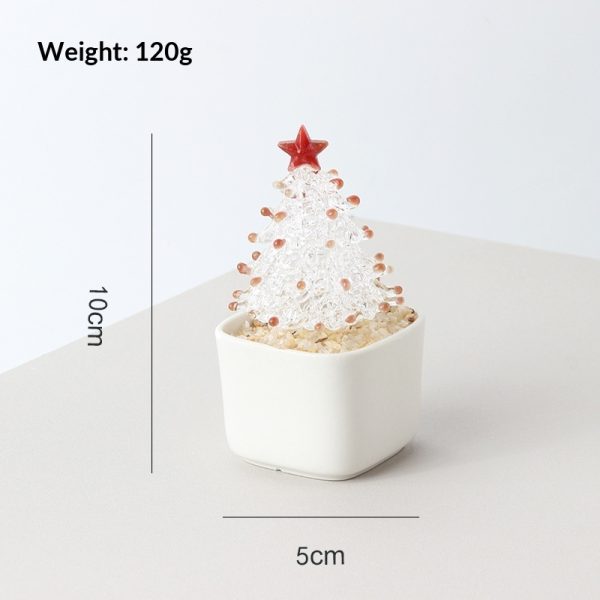 Glass Christmas Tree Desktop Decoration