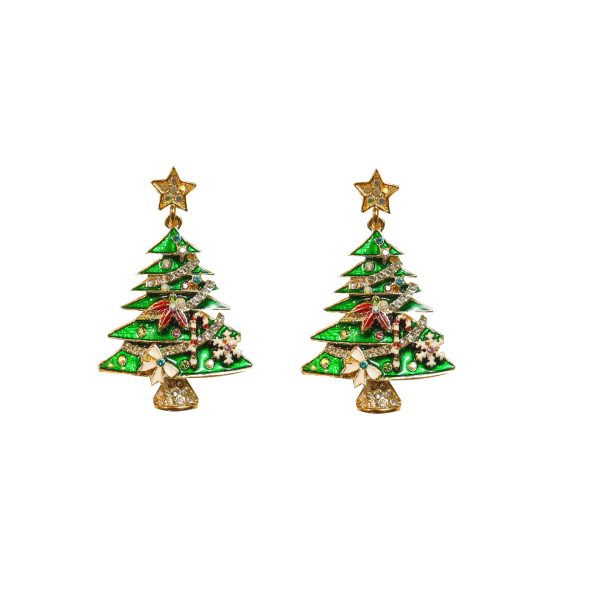 Christmas Tree Diamond Earrings