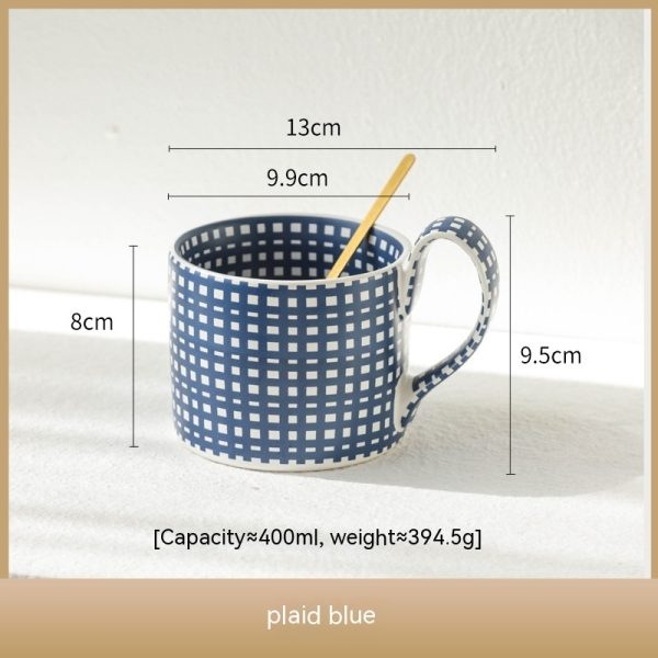 Flower Large Capacity Ceramic Water Cup Mug