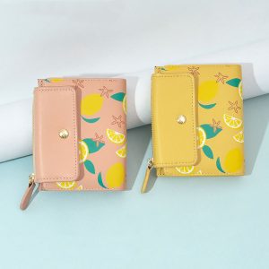 Citrus Tri-Fold Wallet Coin Purse