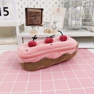 New Cherry Cake Plush Pencil Bag