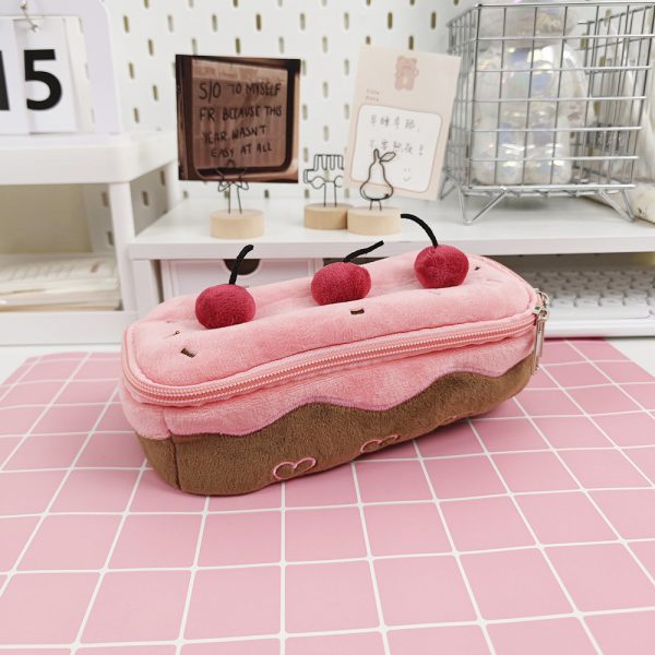 New Cherry Cake Plush Pencil Bag