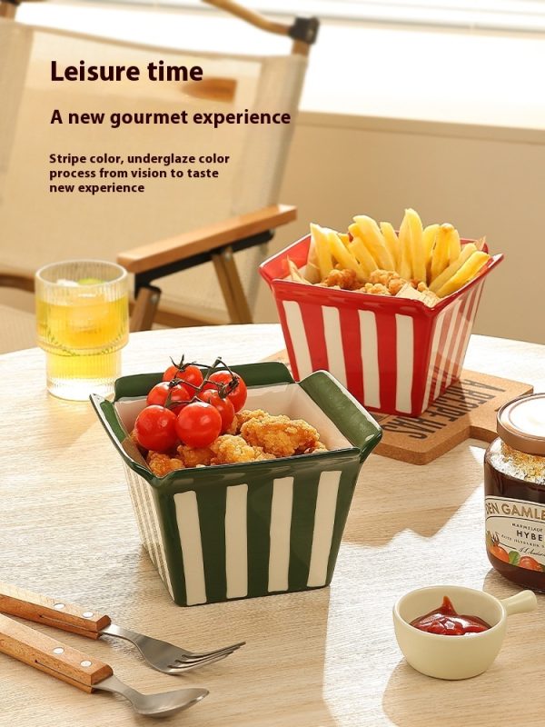 Fries-Shape Popcorn Bowl