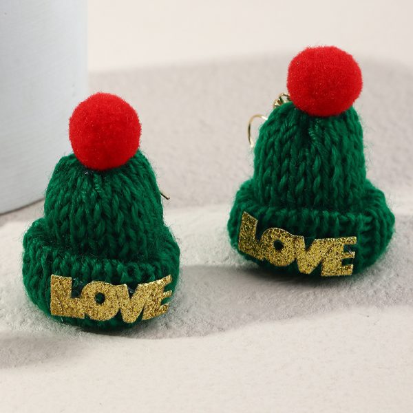 Cute Knitted Christmas Hat Earrings