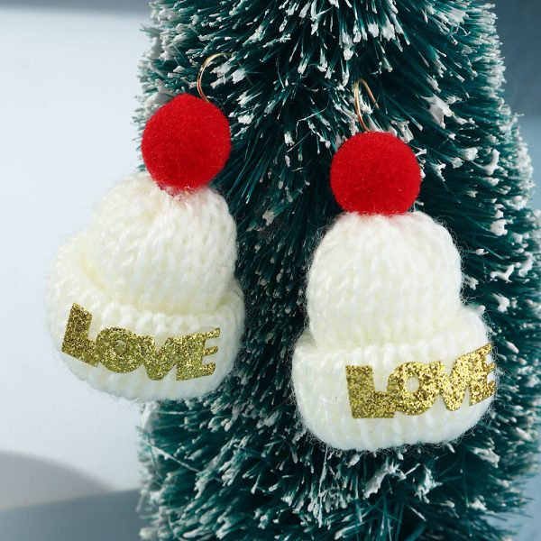Cute Knitted Christmas Hat Earrings