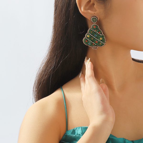 Handmade Christmas Tree Earrings