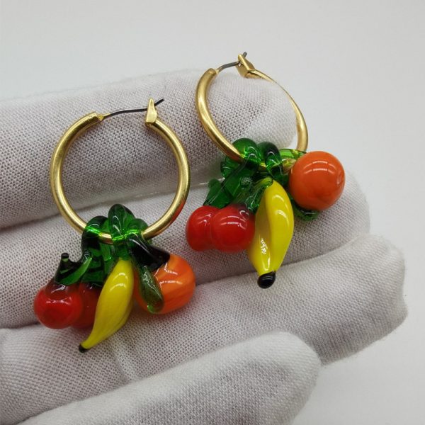 Banana & Cherry Fruit Earrings