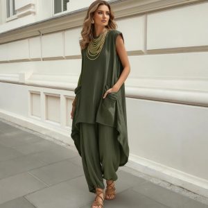 Sleeveless Top and Trousers Set