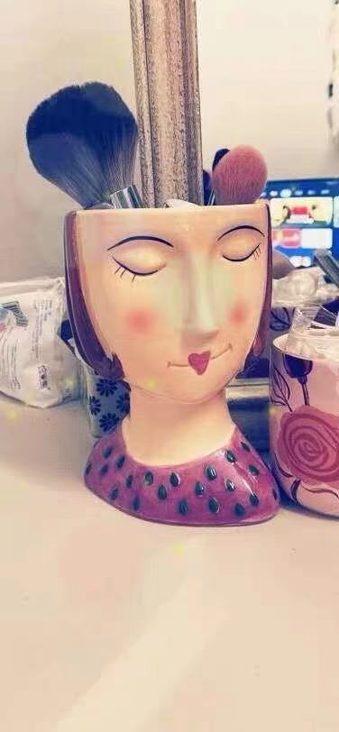 Hand-painted Ceramic Pen Holder Storage Office