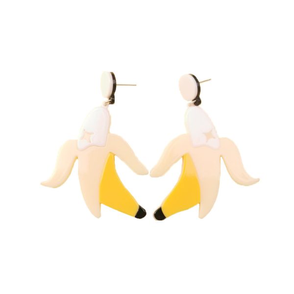 Playful Acrylic Drop Earrings – Ice Cream or Banana