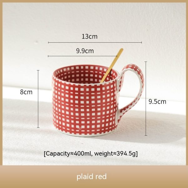 Flower Large Capacity Ceramic Water Cup Mug