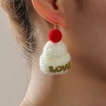 Cute Knitted Christmas Hat Earrings