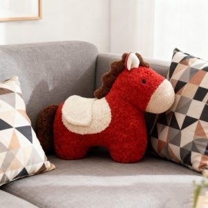 Plush Pony Decorative Cushion & Toy